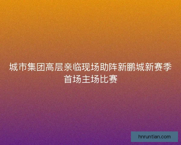 城市集团高层亲临现场助阵新鹏城新赛季首场主场比赛